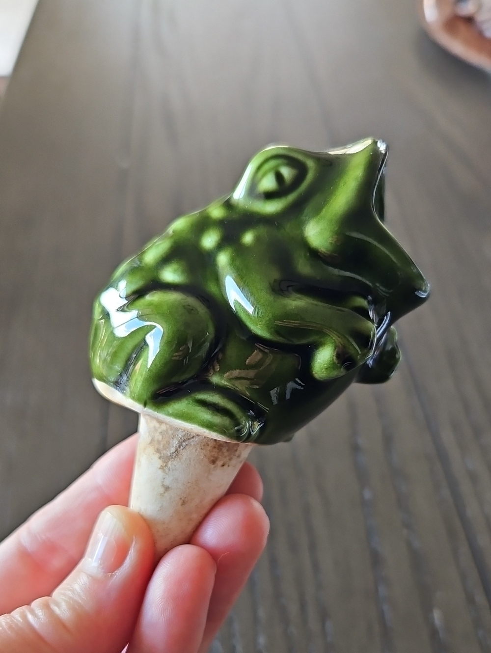 Vintage 1970s Ceramic Frog Self Watering Plant Spike